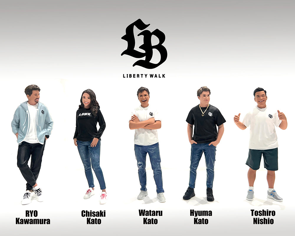 (Preorder) American Diorama 1:18 Figures Team Liberty Walk – (Set of 5 figures) – Mijo Exclusives