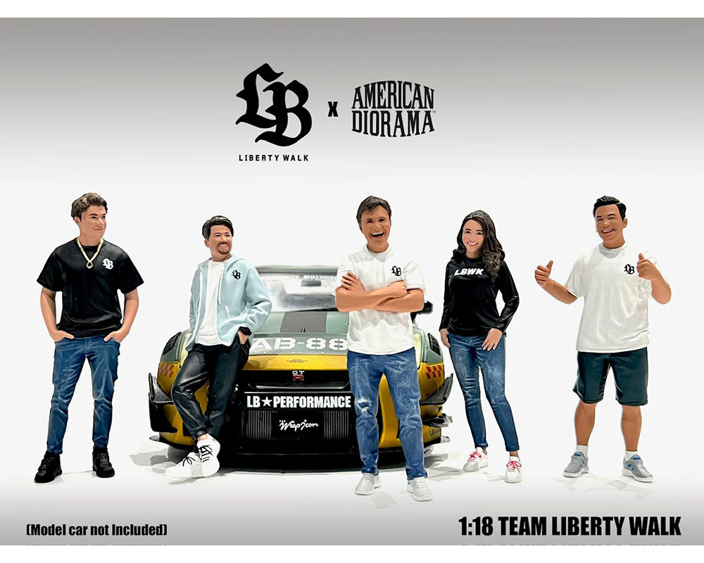 (Preorder) American Diorama 1:18 Figures Team Liberty Walk – (Set of 5 figures) – Mijo Exclusives