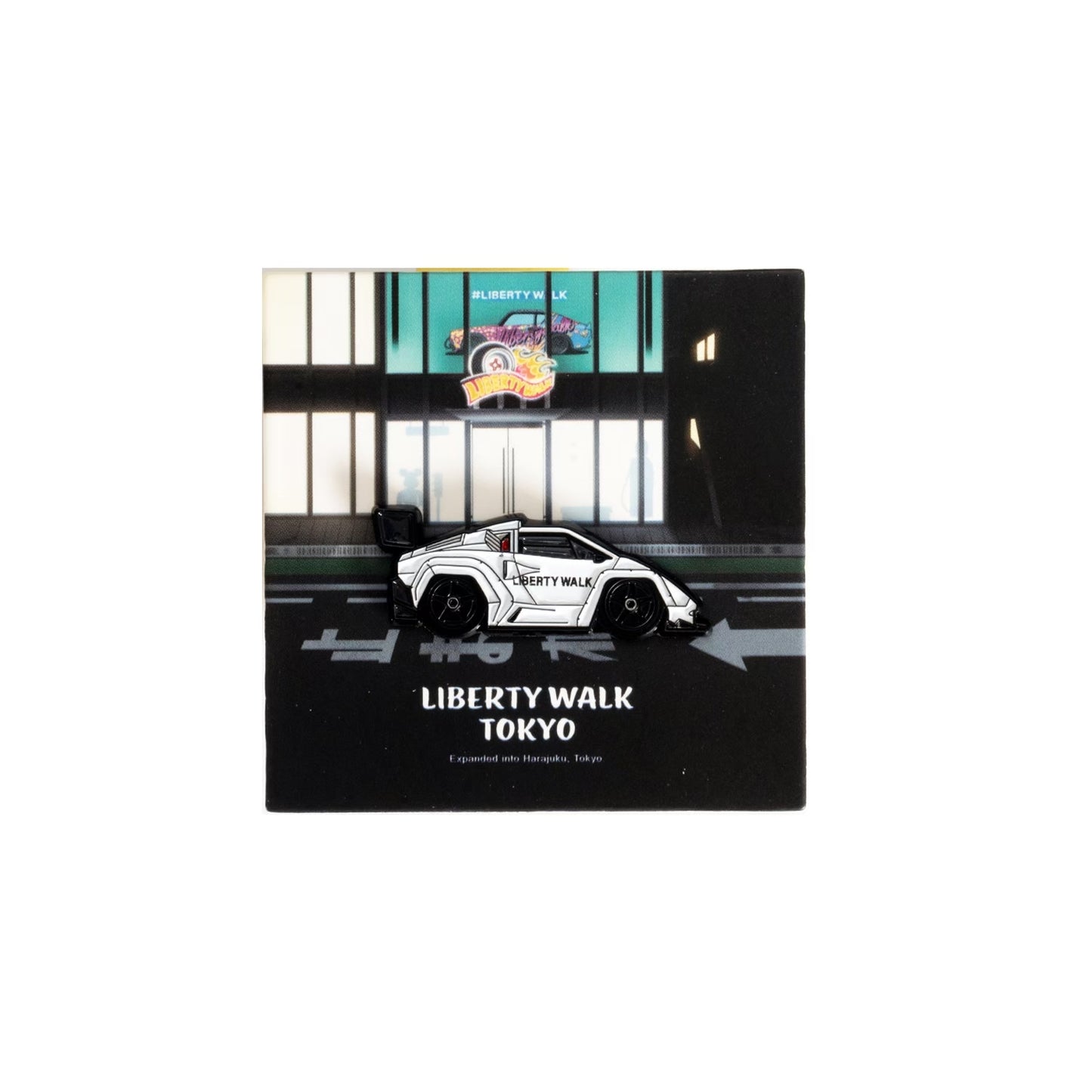 Leen Customs Pin Badge LB-WORKS Countach WHITE