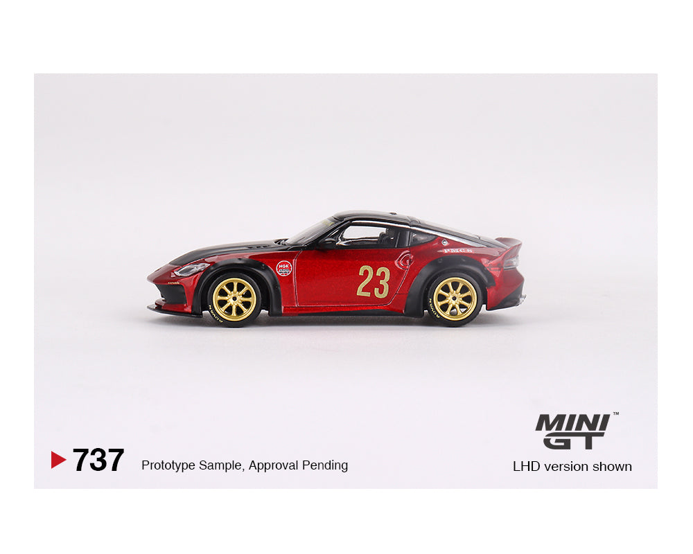 (Preorder) Mini GT 1:64 CLDC Magazine with Nissan Z LB Nation Works – M Red – China CLDC Exclusives