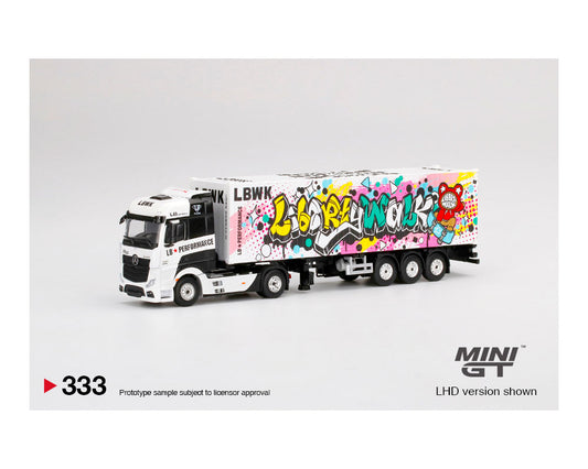 Mini GT 1:64 Mercedes-Benz Actros with 40′ Container LBWK Kuma Graffiti – LHD