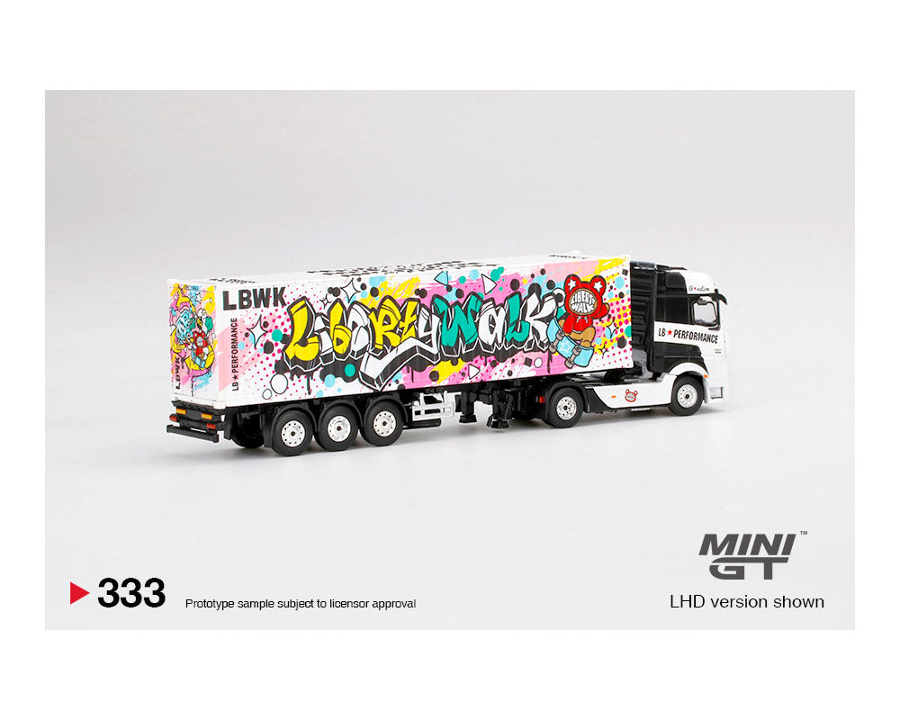 Mini GT 1:64 Mercedes-Benz Actros with 40′ Container LBWK Kuma 