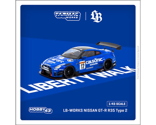 Tarmac Works 1:43 LB-WORKS NISSAN GT-R R35 Type 2 Calsonic – Hobby43